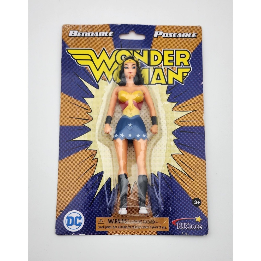 * WONDER WOMAN 5.5 IN DC COMICS BENDABLE ACTION FIGURE BY NJ CROCE - NEW *